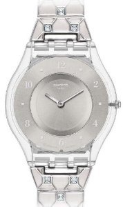 Swatch Womens Sfk368g Silver Stainless Steel