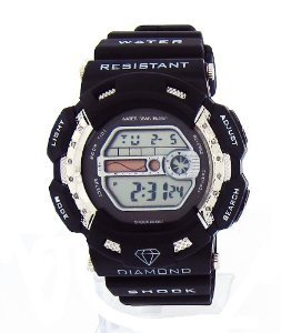 Diamond Watch Black Digital Master